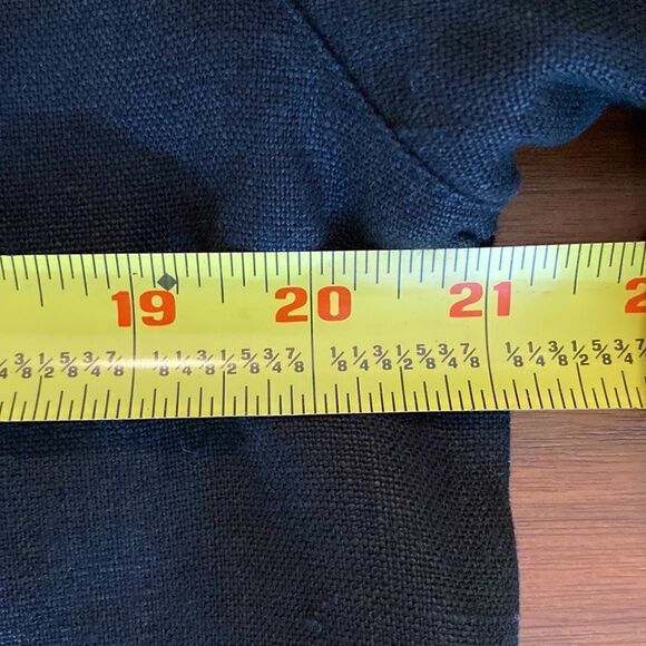 JPR Outfit 100% linen black eyelet short sleeve bottom up shirt size S - Picture 7 of 8